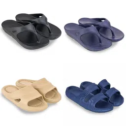 Feel alive Set Of 4 Ultra-Comfortable Lightweight Thong Flip-Flops-picture-22