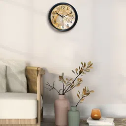 Aura Blue & Gold-Toned Contemporary Wall Clock image 2