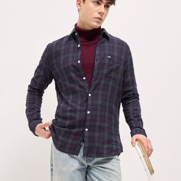 THE BEAR HOUSE Men Slim Fit Opaque Checked Casual Shirt-picture-20