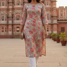 THE FAB FACTORY Floral Printed Kurti-picture-43