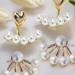 DressBerry Heart Shaped Studs Earrings image 1