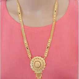 Ramdev Art Fashion Jwellery Brass Gold Plated Mangalsutra-picture-33