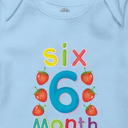 THE PRINT PLATTER Infants Six Month Printed Cotton Envelope Neck Ultra Bio Wash Bodysuit image 2