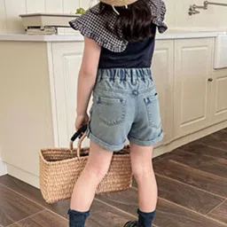 LULU & SKY Girls Washed Loose Fit High-Rise Technology Shorts image 5