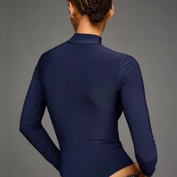 Bershka Long Sleeve Mock Collar Bodysuit image 2