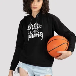 Mad Over Print Women Printed Hooded Sweatshirt image 4