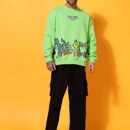 GRIFFEL Men Graphic Printed Oversized Tracksuits-picture-30