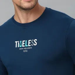 van heusen innerwear Van Heusen Men Typography Printed Round Neck Cotton T-shirt image 4