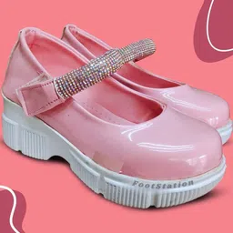 FootStation Kids-Girls Pink Canvas Casual Shoes-image-51