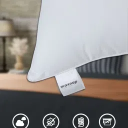MAXNAP Sleep Support Mischief Relax White Set Of 2 Fibre Filled Therapedic Pillows image 5