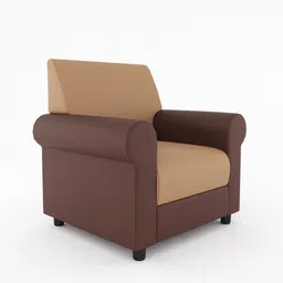 Westido Brown Single Seater Sofa image 3