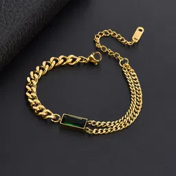 Jewels Galaxy Women Crystals Gold-Plated Wraparound Bracelet-image-86