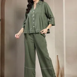 Gipsy Embroidered Shirt Collar Neck Shirt & Trousers Co-Ords-picture-10