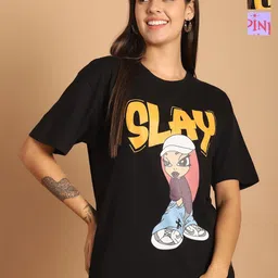 Metronaut Women Typography 2 Printed Drop-Shoulder Sleeves T-shirt-picture-23