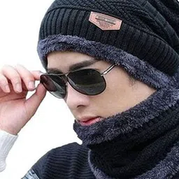 FLEXCYCAP Unisex Woollen Beanie & Neck Warmer-picture-42
