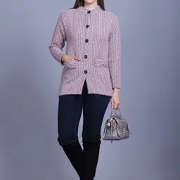 AREEMAS Women Suede Open Front Jacket-picture-36