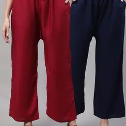 GRACIT Women 2 Flared Knitted Palazzos image 5