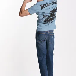 LOVEGEN Men Straight Fit Mid-Rise Low Distress Jeans image 2