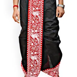 M Mahalaxmi Creation Men Silk Blend Ready to Wear Dhoti-picture-12