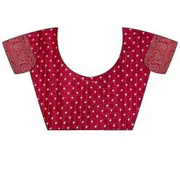 Anouk Rustic Bandhani Zari Silk Blend Patola Saree image 5