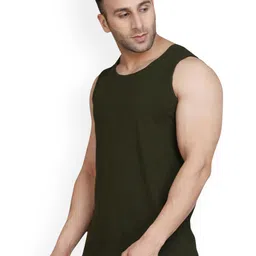 SLOWLORIS Pack Of 2 Round Neck Cotton Gym Vests image 2