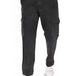 THE BEETEL HOUSE Men Mid-Rise Light Fade Baggy Cargo Style Jeans-image-87