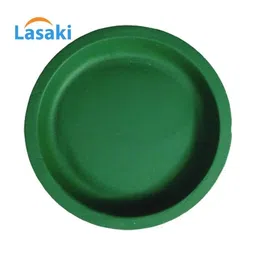LASAKI 2Pcs Green Ceramic Lightweight Circular Flower Planter Plates image 5