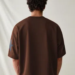 Moda Rapido Men Printed Drop-Shoulder Sleeves Pockets T-shirt image 5