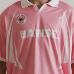 BAWSE. Unisex Striped V-Neck Extended Sleeves Dry Tech Pockets T-shirt image 3