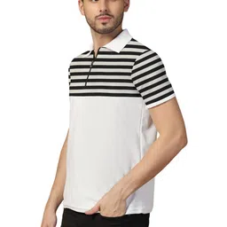 Blisstone Men Colourblocked Polo Collar T-shirt image 4
