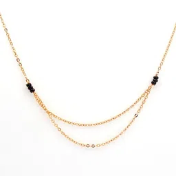 SWASHAA 18KT Gold-Plated Stainless Steel Beaded Mangalsutra image 4