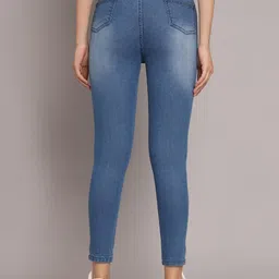 The Roadster Lifestyle Co High Rise Cropped Length Skinny Fit Jeans image 4
