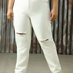 Freeform by High Star Women High-Rise Slash Knee Jeans-image-43
