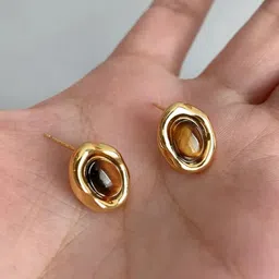 SZN Oval Studs Earrings-picture-22