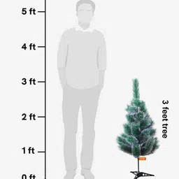 TIED RIBBONS Green Christmas Snow Pine Tree image 3