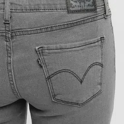 levi's Women's 710 Grey Skinny Fit Mid Rise Jeans image 5