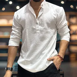 feshopee Men Solid Cotton Blend Straight Kurta-picture-30