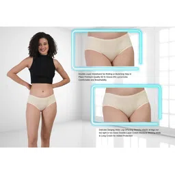 ORLIZEA Pack of 2 Women Low-Rise Cotton Blend Hipster Briefs image 4