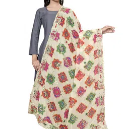 Kemza Embroidered Bandhani Dupatta with Sequinned-picture-19
