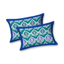 MILAAV Green Ethnic Motifs 144 TC Bedsheet with 2 Pillow Covers image 3