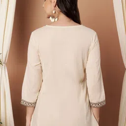 Anouk Ethnic Motifs Embroidered Thread Work Pure Cotton Thread Work Kurti image 5