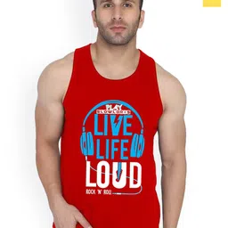 SLOWLORIS 2Pcs Sleeveless Innerwear Gym Vests SL26 COMBO (LOUD RED) (CHS YELLOW) image 1