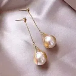 styledose Sterling Silver Artificial Stones Korean Antique Teardrop Shaped Drop Earrings image 4