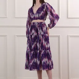 MILOST Printed Top With Skirt Co-Ords image 4