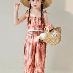 LULU & SKY Girls Checked Top with Palazzos image 2