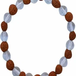 Divine souvenirs Unisex Artificial Beaded Elasticated Wooden Bracelet image 1