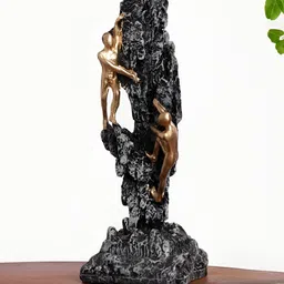 INTERNATIONAL GIFT Decorative Showpiece Black Men Climb Ston Mountain Figurine Showpiece image 1