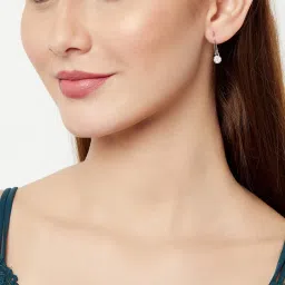 Voylla Dainty Silver Plated Cz Earrings-picture-21