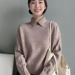 StyleCast Women Shirt Collar Pullover Sweater-picture-13