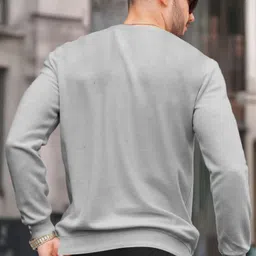 tripr Men Full Sleeve Solid Sweatshirt image 2